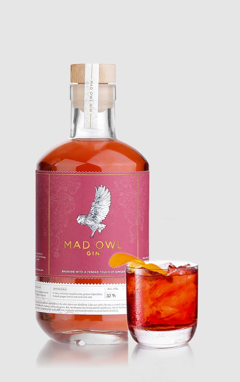 Mad Owl Gin Rabarber   Ingefær